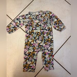 Magnetic Me Floral Baby Romper - Multicolor 3-6M